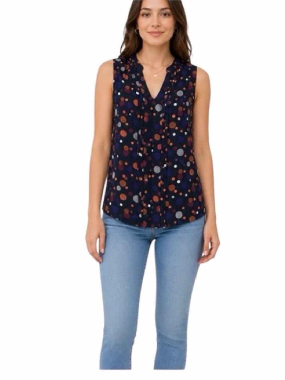 41‎ Hawthorn Breyson Pleated Split Neck Blouse
